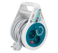 Zenitech - Mini Enrouleur 2 Prises P+T + 2 USB - 7m - Bleu