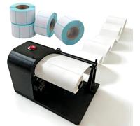 Mini enrouleur d'étiquettes automatique, machine à rouleaux d'étiquettes électrique, diamètre de rouleau réglable de 4 à 9,4 cm, largeur de papier réglable de 0 à 7,6 cm, diamètre du mandrin de 1,3 cm