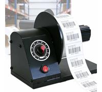 Mini enrouleur d'étiquettes électrique pour étiquettes et codes-barres, largeur du tambour 110 mm, diamètre maximum de rembobinage 120 mm, comprend 3 rouleaux (25/40/76 mm)