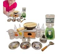 Mini ensemble de cuisine fonctionnel : ustensiles de cuisine qui fonctionnent vraiment, petite casserole avec brûleur de poêle, outils de préparation des aliments réels durables | Kit de jeu