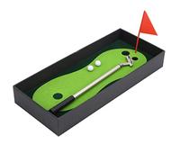 Mini Ensemble de Putter de Clubs de Golf, Petit Set de Pratique de Golf, Mini Bureau Jeux de Bureau Golf Pen Putter Putting Green Indoor Tapis de Golf pour la Nouveauté Golfeur DéCor