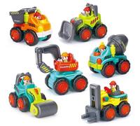 Mini Ensemble Véhicules Chantier Enfants - Camion Excavatrice Bulldozer 6 Pièces