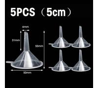 Mini Entonnoir Transparent,Petite Bouche,Liquide,Huile,Trémie En Plastique,Maison,Cuisine,École,Laboratoire,Fournitures Expérimentales,Outil,1-10 Pièces - Type B-5pcs (5cm)