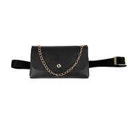 Mini enveloppe en cuir synthétique pour femme Sac de poitrine avec chaîne de ceinture réglable Sac à bandoulière Pochette Sac à main pour téléphone portable, noir, one size, Tendance