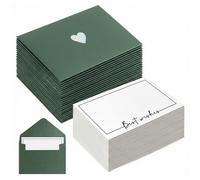 Mini Enveloppe, Enveloppes, 50 pièces 10,5×7cm, Vert