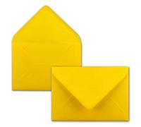 Mini enveloppes FarbenFroh by Gustav Neuser - Dimensions : 5,2 x 7,6 cm - Avec colle à humidifier - Pour cartes de vœux et cadeaux 25 Umschläge 12-Honiggelb