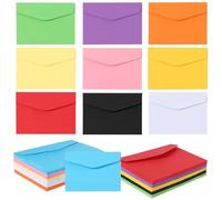 Mini Enveloppes - Lot de 100 Enveloppe Couleur | 10 Couleurs Éclatantes | Dimensions Pratiques 11,5 x 8,2 cm | Parfait pour Invitations, Scrapbooking, DIY et Idées Cadeaux Créatives