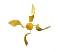 Mini éolienne verticale pour kit de générateur à monter soi-même - 4 pièces ABS 100 mm de diamètre × 60 mm de hauteur - Ouverture de moyeu de 1,95 mm compatible avec arbre de 2 mm - Jaune