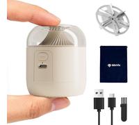 Mini épilateur de peluches rechargeable - Rasoir portable pour vêtements, pulls, manteaux, tissus d'ameublement, blanc ivoire
