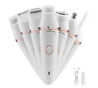Mini épilateur pour femme, tout-en-un, rasoir sans fil pour femme, avec lumière LED, étanche IPX5, épilateurs et accessoires pour visage, aisselles, jambes, bras (C)