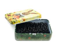 Mini épingles à cheveux noires avec joli étui, 200 CT 3,5 cm petites épingles à cheveux pour chignons, épingles à cheveux de qualité supérieure pour enfants, filles et femmes, idéales pour tous les