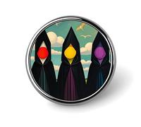 Mini épinglette ronde de 2,5 cm, broche terrible sorcière en métal durable et léger, broche élégante en alliage d'aluminium pour veste, chapeau, chemise, sac