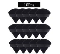 Mini Éponge De Maquillage Lavable Pour Le Visage,Velours Noir,Bouffée De Poudre,Farine De Pizza,Cosmétiques Légers,Triangle,10 Pièces,20 Pièces,50 Pièces,100 Pièces - Type 10pc