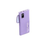 Mini est livré avec Une Banque d’Alimentation à Quatre Fils 20000 MAh Grande capacité PD66W Batterie Externe à Charge Super Rapide (Couleur : Violet, Taille : 20000mAh)