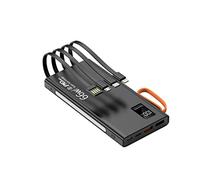 Mini est livré avec Une Banque d’Alimentation à Quatre Fils 20000 MAh Grande capacité PD66W Batterie Externe à Charge Super Rapide (Couleur : Noir, Taille : 10000mAh)