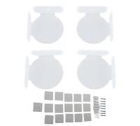 Mini étagère d'angle circulaire peu encombrante, support mural universel, étagère d'angle flottante pour caméra de sécurité, moniteur de bébé, haut-parleur, matériau acrylique (Transparente)