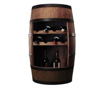 CREATIVE COOPER Mini étagère en Forme de tonneau de vin - avec Support pour Bouteille de vin - Support pour Bouteille d'alcool - Étagère en Bois - Meubles de Bar - 8 Supports pour Flash (wenge)