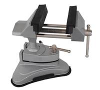 Mini étau d'aspiration de table, étau de table en alliage d'aluminium avec rotation à 360° et base d'aspiration puissante pour réparation de précision, gris