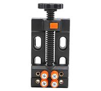 Mini étau de sculpture plat portable en alliage d'aluminium, petit étau léger pour bricolage, menuiserie, artisanat, bijoux, support de sculpture, noir 10,5 cm