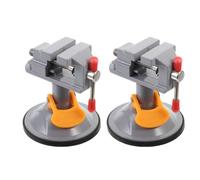 Mini Étau de Table 2 Pièces Rotatif 360° à Ventouse pour Bricolage | Alliage D'aluminium, Base à Ventouse Stable, pour Bois et Petits Objets, Travail D'établi