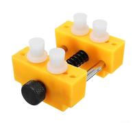 Mini étau de table à pince de bureau, support de boîtier de montre, 4 broches en nylon pour réparation, outil fixe réglable pour les amateurs (jaune)