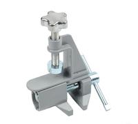 Mini étau de table en aluminium léger avec base pivotante pour un maintien contrôlé de petits objets sur des bancs et des surfaces de travail