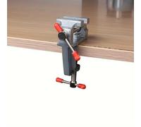 Mini étau pivotant compact en alliage d'aluminium de 8,9 cm - Outil de serrage multifonction pour la fabrication de bijoux, les loisirs créatifs, le modélisme et la réparation électronique - Gris