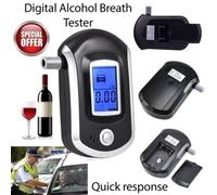 Mini éthylomètre numérique portable multifonctionnel, Mini analyseur professionnel classique d'alcoolémie d'haleine de Police + 20 embouts buccaux