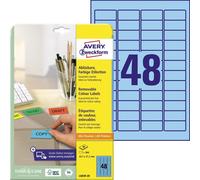 Mini étiquettes Avery, bleu 45,7 x 21,2mm (20)