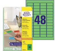 Mini étiquettes Avery, vertes 45,7 x 21,2mm (20)