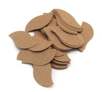 Mini Étiquettes En Papier Kraft Blanc Noir Et Marron En Forme De Feuilles,Étiquettes De Prix Vierges Avec Corde Pour Bagages Et Note De Mariage,100 Pièces/Lot - Type Brown With Rope