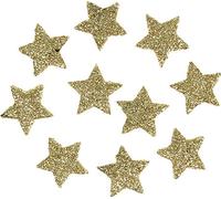 Mini étoile à paillettes or 2,5cm Décoration de Noël Bricolage 96 pcs