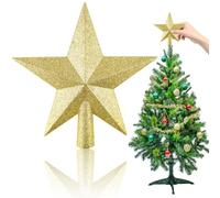 Mini étoile dorée à Paillettes - Décoration de Sapin de Noël - 11 cm - Incassable - Décoration de Sapin de Noël - Décoration de Noël pour Maison, Bar, Boutique, Bureau - Décoration de fête
