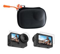Mini étui de rangement pour DJI Osmo Action 6 - Sac de transport pour appareil photo - Étanche - Portable - Pour caméra Action 6, Coque avec 1 protection d'écran en verre trempé, Mini étui de