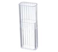 Mini étui de voyage pour cotons-tiges, boîte distributrice de boules de coton, récipient transparent pour cure-dents, petite boîte à cotons-tiges (transparent)