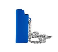 Mini Étui en Alliage de Zinc pour Briquet BIC - Réutilisable, Portable avec Chaînes - 6cm x 2.4cm x 1.3cm