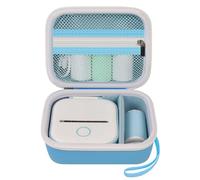 Mini étui pour imprimante Memoking T02 / pour Phomemo M02 / M02S / M02 Pro | Q30S Support de stockage portable pour imprimante Ponek Mini Pocket pour papier et câble USB, mallette uniquement (bleu)