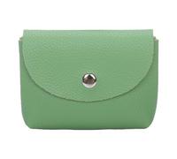 Mini étui pour Ranger de l'argent : Cuir synthétique, Motif Galets, Petit Sac à Main avec Fermeture éclair, Profil Fin, pour Voyage, Article Durable et Doux, Vert Clair, Consulte la