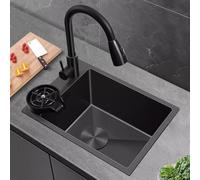 Mini Evier Cuisine en Inox, Évier de Bar Moderne à Montage LatéRal avec Robinet, for Buanderie, Balcon et Jardin