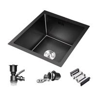 Mini évier en acier inoxydable pour camping-car/appartement - Lavabo à vaisselle peu encombrant (45 x 40 x 21,5 cm) - Évier de cuisine et de bar parfait pour les zones compactes, facile à installer