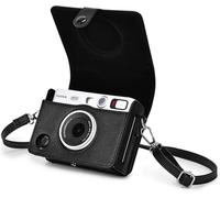 Mini Evo Camera Case,Vintage PU Leather Protective Case for Instant Camera,Black,Fuji Evo Case