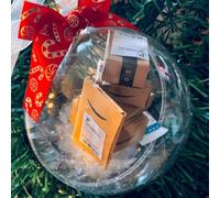 Mini Express Box Ornaments,Personalized Christmas Express Balls Ornament,Clear Ball Ornament for Christmas Tree,Mini Christmas Halloween Ornaments,Home Christmas Tree Decorations (Mini Packages)