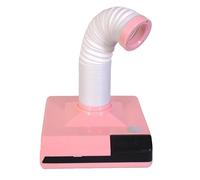 Mini extracteur de fumées portable avec lampe LED, absorbeur de poussière et collecteur de fumée, idéal pour le soudage, la poussière d'ongles, le meulage et le polissage (noir/blanc/rose)(White)