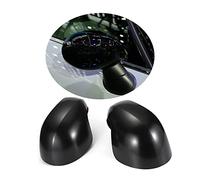 MINI F54-F60 Après juillet 2019 coques de rétroviseurs latéraux, Extérieur Miroir Décor pour Mini Cooper One/S/JCW série F F54 F55 F56 F57 F60(Noir brillant, Sans trou de lumière)