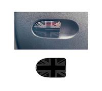 MINI F55 F56 F57 Union Jack couvercle de la poignée de la boîte à gants pour Mini Cooper One/S/JCW F55 Hatchback,F56 Hatchback,F57 Convertible(Union Jack Noir)