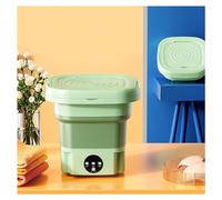Mini Faltbare Waschmaschine, Mini Waschmaschine Camping 8L mit 360° Blu-Ray Schleuder Und Ablaufrohr Small Washing Machine für Reisen,Camping,Wohnmobil,Wohnung,Green