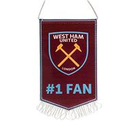 Mini fanion officiel West Ham United FC avec blason numéro un