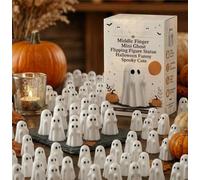 Mini Fantôme Faisant Un Doigt D'honneur Figurine Renversant Le Majeur | Petite Statue En Résine for Décoration D'Halloween for Plateau À Plusieurs Niveaux Vase Étagère(20)
