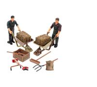 Mini Farm Playset - Lot de figurines de paysans de 12 pièces, kit de scènes d'animaux miniatures colorées, activités d'apprentissage simulées créatives, jeux de rôle impliquant pour l'éducation pré