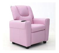 Mini fauteuil relax ITCHI relevable manuellement matière PU couleur rose.